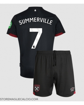West Ham United Crysencio Summerville #7 Maglia Gara Trasferta Repliche 2024-25 Bambino Maniche Corte